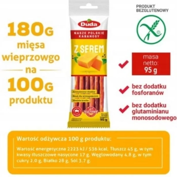 KABANOSY Z SEREM DUDA 95g